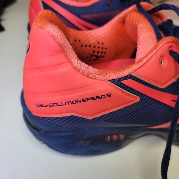 Asics Shoes PHF E650N Gel-Solution Speed 3 Womens US Size 9 Blue Pink - Picture 3 of 9
